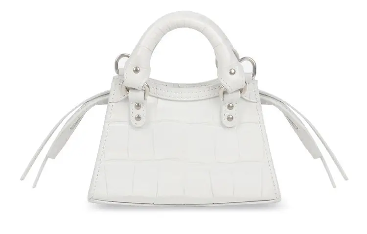 Balenciaga Neo Classic Grain Embossed Cow Leather Coin Purse Biker Bag, Handbag, Shoulder Bag, Crossbody Bag Mini