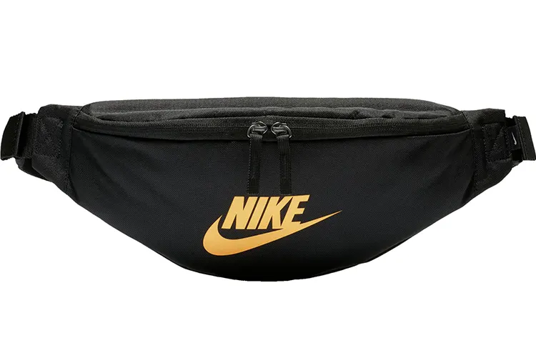 Nike Heritage Polyester Crossbody Bag, Fanny Pack Regular Unisex Black
