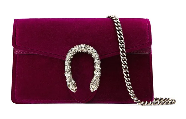 GUCCI Dionysus Velvet Crossbody Bag, Shoulder Bag Women's Red