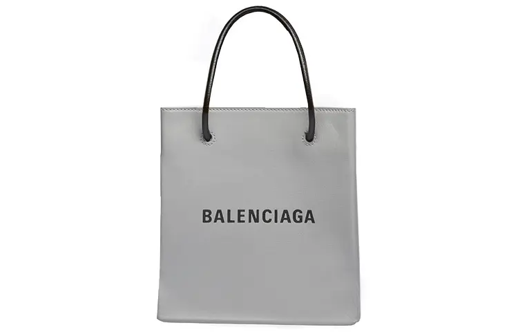 Balenciaga Calfskin Tote Bag, Shopping Bag, Handbag Mini Women's Gray