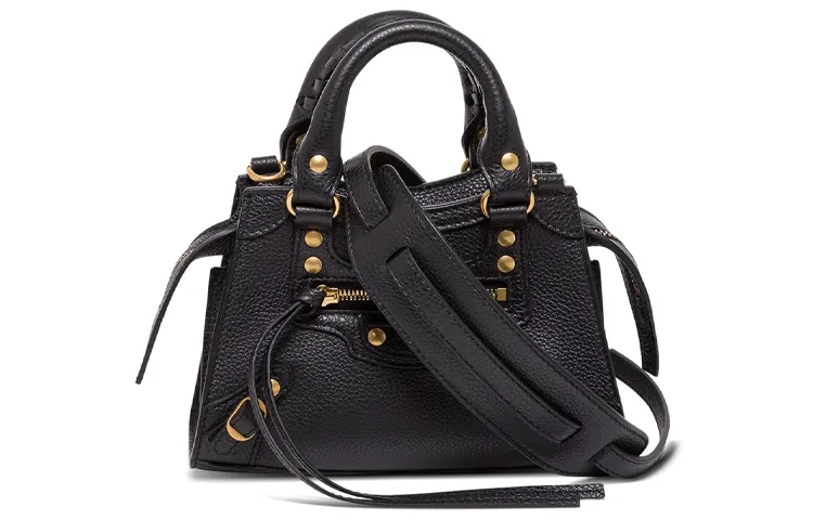 Balenciaga Fashion Leather Handbag Women's Black