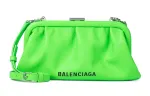 Balenciaga Cow Leather Clutch Shoulder Bag Unisex Green