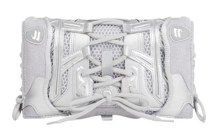 Balenciaga Polyester Shoulder Bag Women's Silver Gray