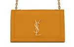 SAINT LAURENT Smooth Leather Crossbody Bag, Shoulder Bag Women's Deep Sunlight Color