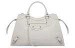 Balenciaga Cow Leather Handbag Regular Women's Silver