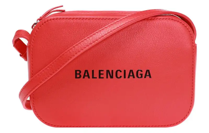 Balenciaga Leather Shoulder Bag, Crossbody Bag Women's Red
