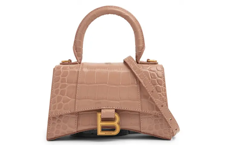 Balenciaga Crocodile Pattern Leather Handbag Regular Women's