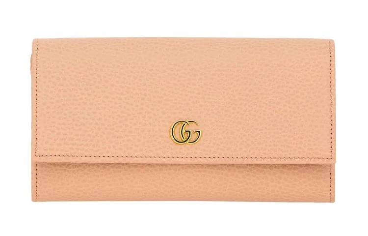 GUCCI Marmont Leather Wallet, Crossbody Bag, Shoulder Bag Women's Pink