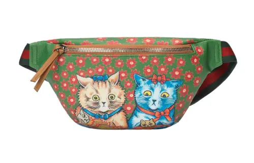 GUCCI Canvas Fanny Pack, Sling Bag, Kids' Bag Kids' Green/Pink