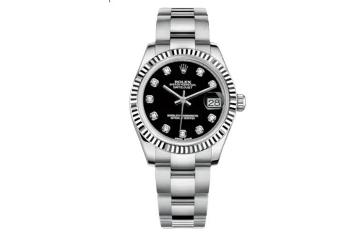 ROLEX Datejust Collection Automatic Mechanical Movement Women's Watch 31mm Black Dial