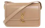 SAINT LAURENT SOLFERINO Calfskin Tofu Bag, Shoulder Bag, Crossbody Bag Medium Women's Milk Tea Beige