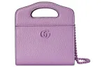 GUCCI Leather Handbag, Shoulder Bag, Crossbody Bag Women's Light Purple