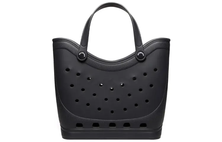Balenciaga Rubber EVA Material Tote Bag, Shopping Bag, Handbag Large Women's Black