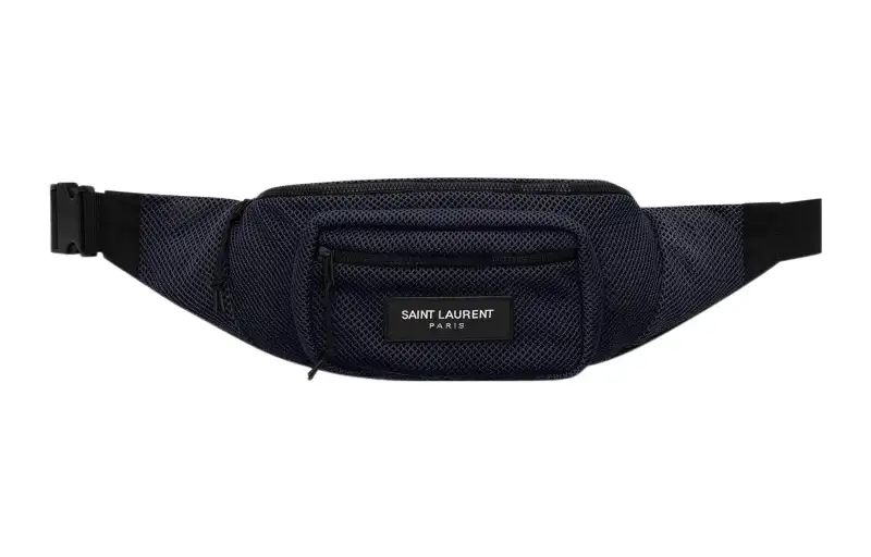 SAINT LAURENT Embossed Polyamide Fanny Pack Regular Men's Dark Blue