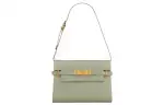 SAINT LAURENT Calfskin Crossbody Bag, Shoulder Bag Women's Light Sage Green