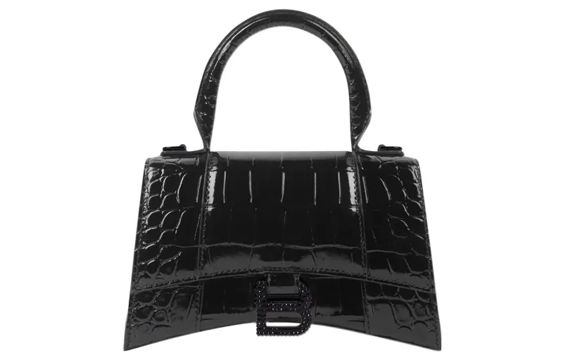 Balenciaga Embossed Hourglass Xs Handbag