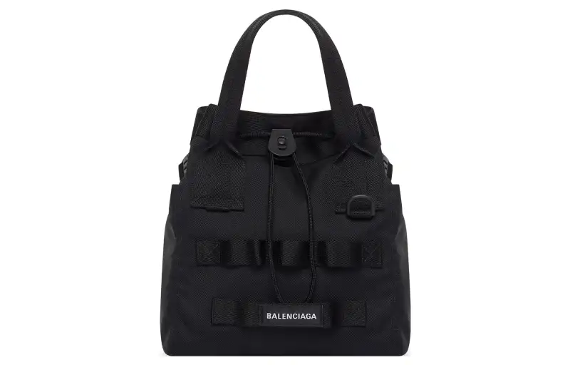 Balenciaga Army Nylon Tote Bag, Shopping Bag, Shoulder Bag, Handbag Small Men's Black