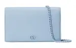 GUCCI GG Marmont Leather Chain Bag, Shoulder Bag, Crossbody Bag Mini Women's Light Blue
