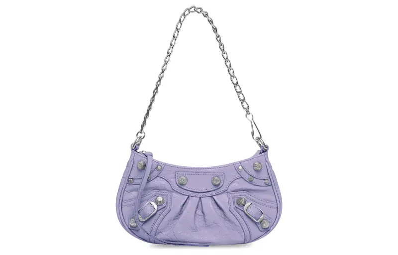 Balenciaga Le Cagole Mini Bag With Chain Lilac