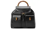 GUCCI Bamboo Leather Backpack Large Women's Black