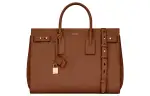 SAINT LAURENT SAC DE JOUR Grain Calfskin Shoulder Bag, Crossbody Bag, Handbag Medium Women's Cinnamon