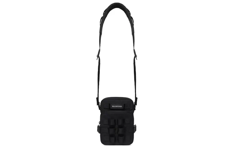 Balenciaga Army Nylon Polyester Polyamide Shoulder Bag, Crossbody Bag Men's Black