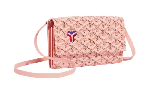 GOYARD Varenne Canvas With Leather Shoulder Bag, Crossbody Bag Women's Pink