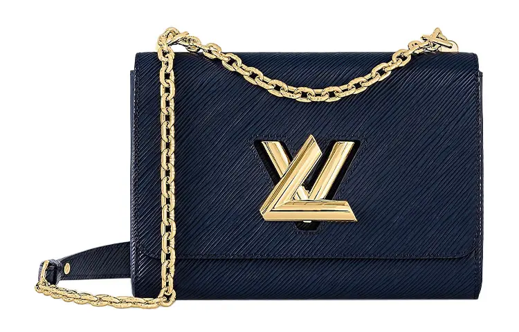 LOUIS VUITTON Women's Twist MM Crossbody Bag Epi Leather Blue