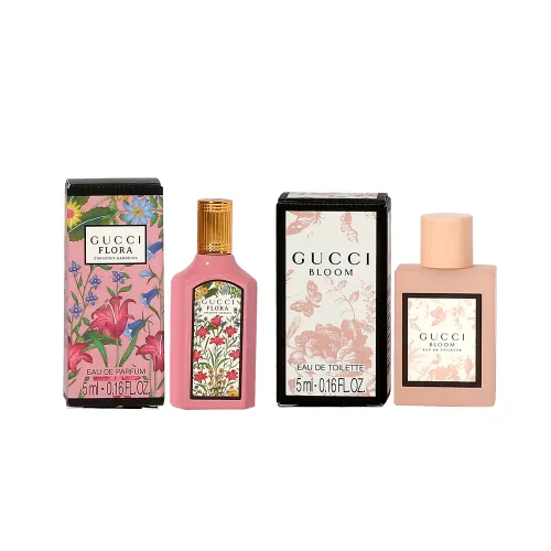 GUCCI Perfume Sample Set Two Piece Set Dreamy/Floral Delight/Sinful Love Eau De Parfum EDP Eau De Toilette 5ml*2