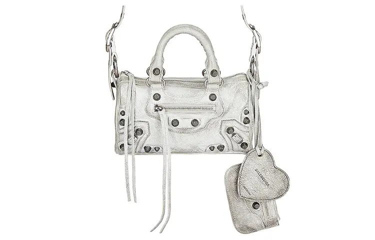 Balenciaga Sheepskin Shoulder Bag, Crossbody Bag Women's White