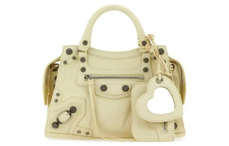 Balenciaga Neo Cagole Lambskin Handbag, Shoulder Bag, Crossbody Bag Extra Small Women's Yellow