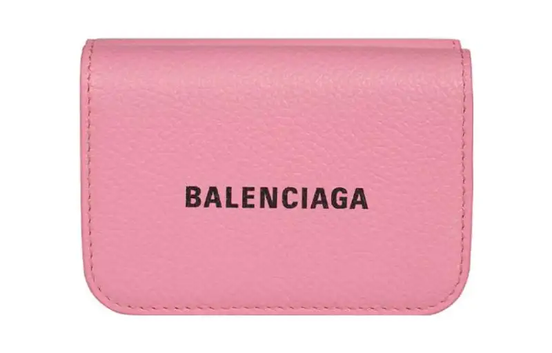 Balenciaga Leather Wallet Mini Women's Pink
