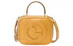 GUCCI Blondie Leather Shoulder Bag, Crossbody Bag, Handbag Women's Yellow
