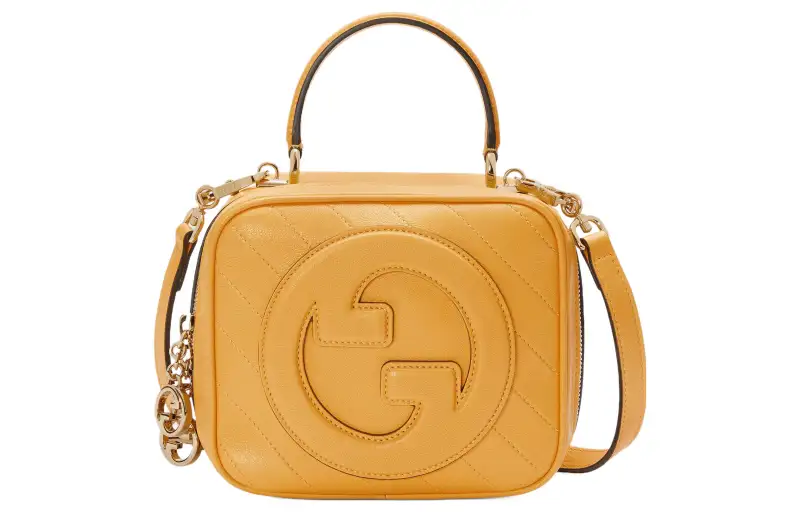 GUCCI Blondie Leather Shoulder Bag, Crossbody Bag, Handbag Women's Yellow