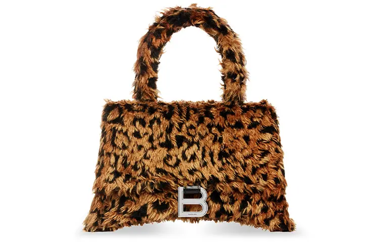 Balenciaga Hourglass leopard tote bag