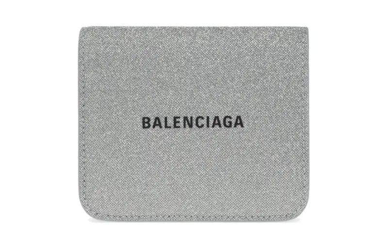 Balenciaga Nylon Wallet Regular Women's Silver