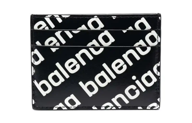 Balenciaga Calfskin Card Holder Regular Men's Black