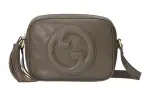 GUCCI Blondie Leather Crossbody Bag, Shoulder Bag Women's Brown Gray