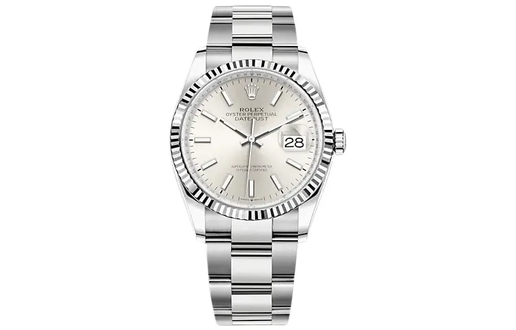 ROLEX Datejust Collection Automatic Mechanical Movement Men's Watches Watch 36mm Silver Dial Oystersteel Strap