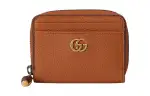 GUCCI Leather Wallet Women's Brown
