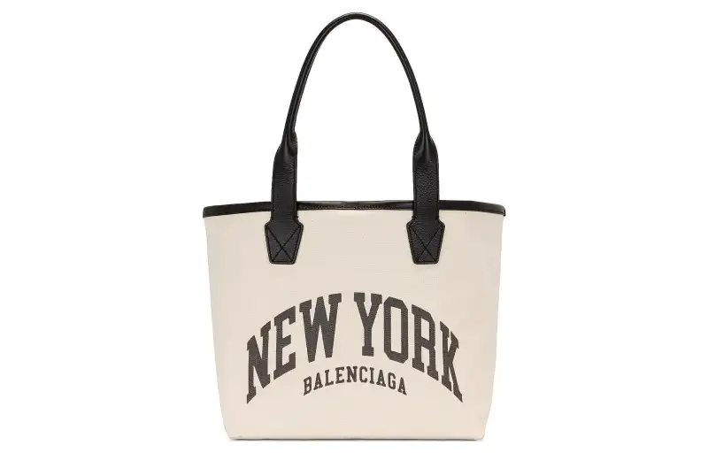 Balenciaga Organic Cotton Canvas With Leather Trim Canvas Bag, Tote Bag, Shopping Bag, Handbag Women's Khaki