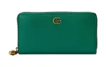 GUCCI Leather Wallet Women's Green
