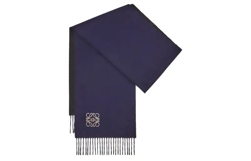 LOEWE Knit Scarves Women's Blue/Black