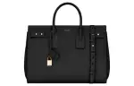 SAINT LAURENT Calfskin Handbag Medium Women's Black