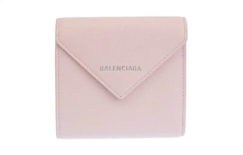 Balenciaga Leather Wallet Regular Women's Light Pink