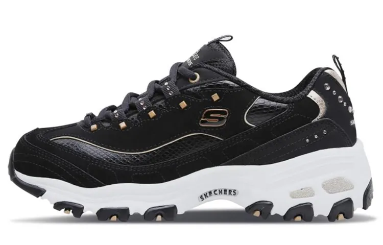 Skechers D'Lites Lightweight Low top Chunky Sneakers Women's Black