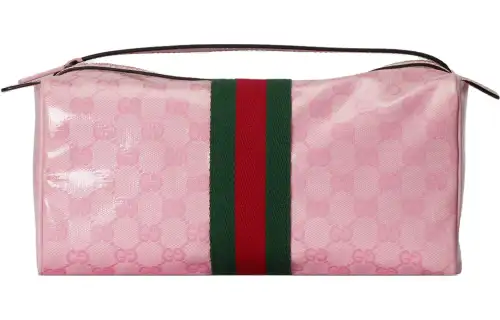 GUCCI Canvas Bag Clutch Storage Bag Women's Pink