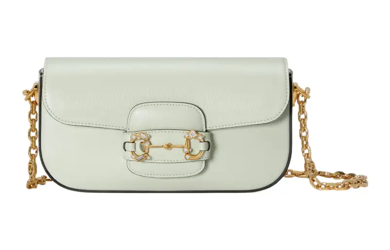 GUCCI Horsebit 1955 Leather Shoulder Bag, Baguette Bag, Crossbody Bag, Shoulder Bag Women's