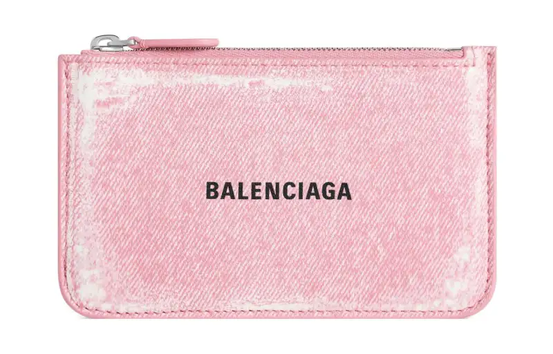Balenciaga Cash Sheepskin Card Holder Card Holder Large Women's Pink