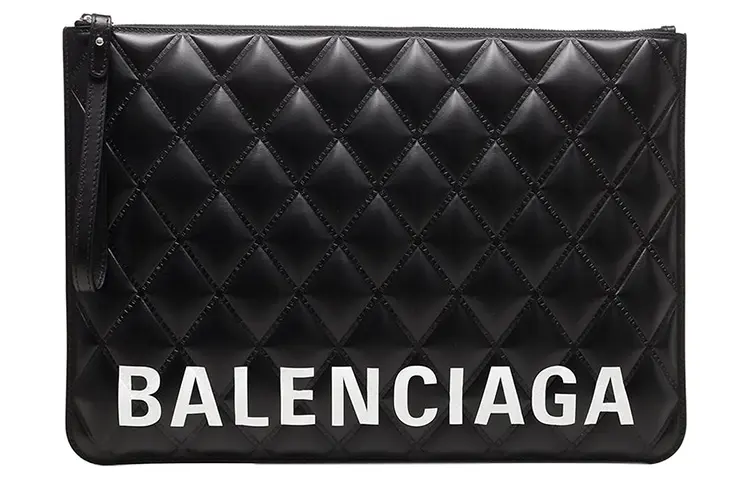 Balenciaga Calfskin Clutch Men's Black